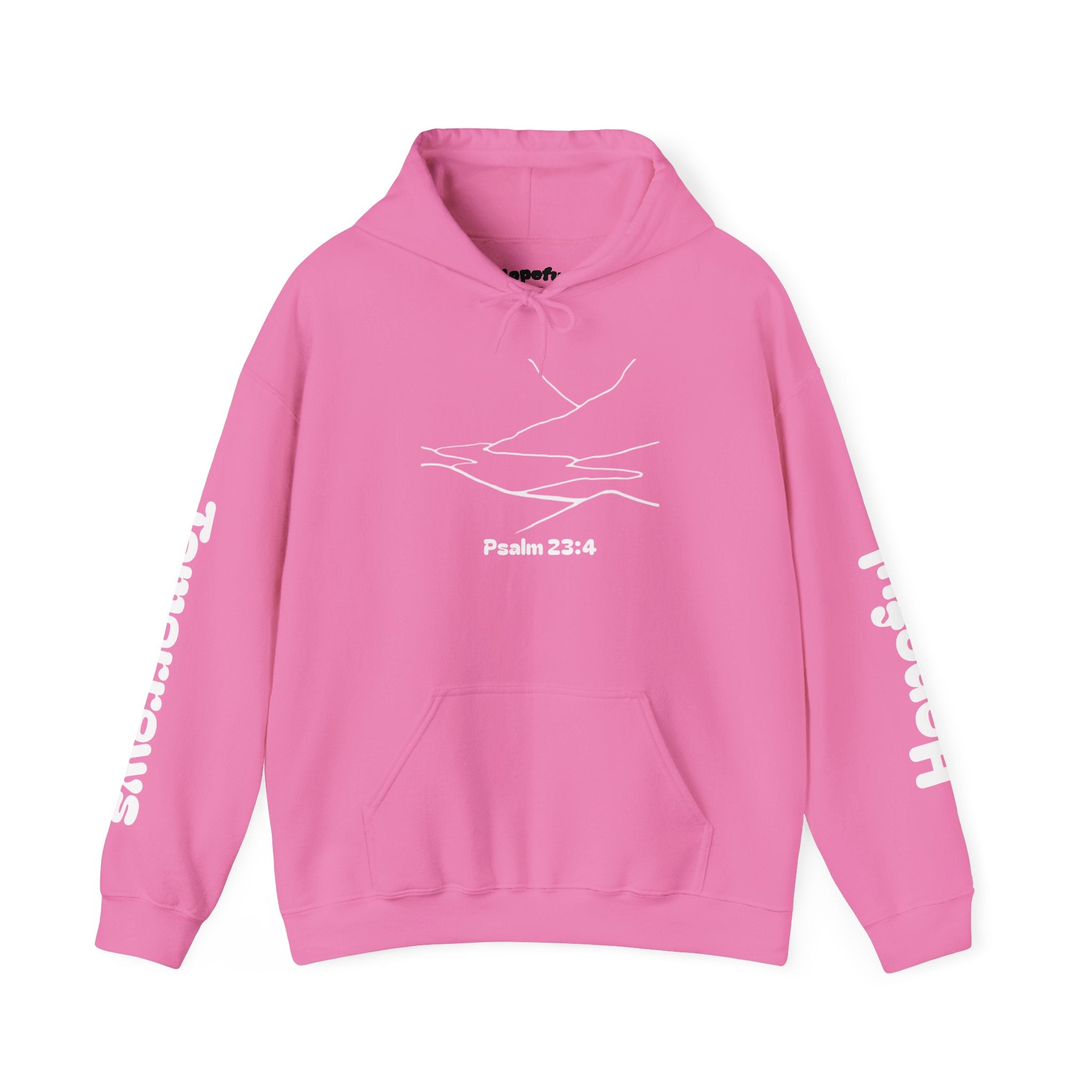Pink & White Psalm 23 Hoodie | Scripture Hoodie