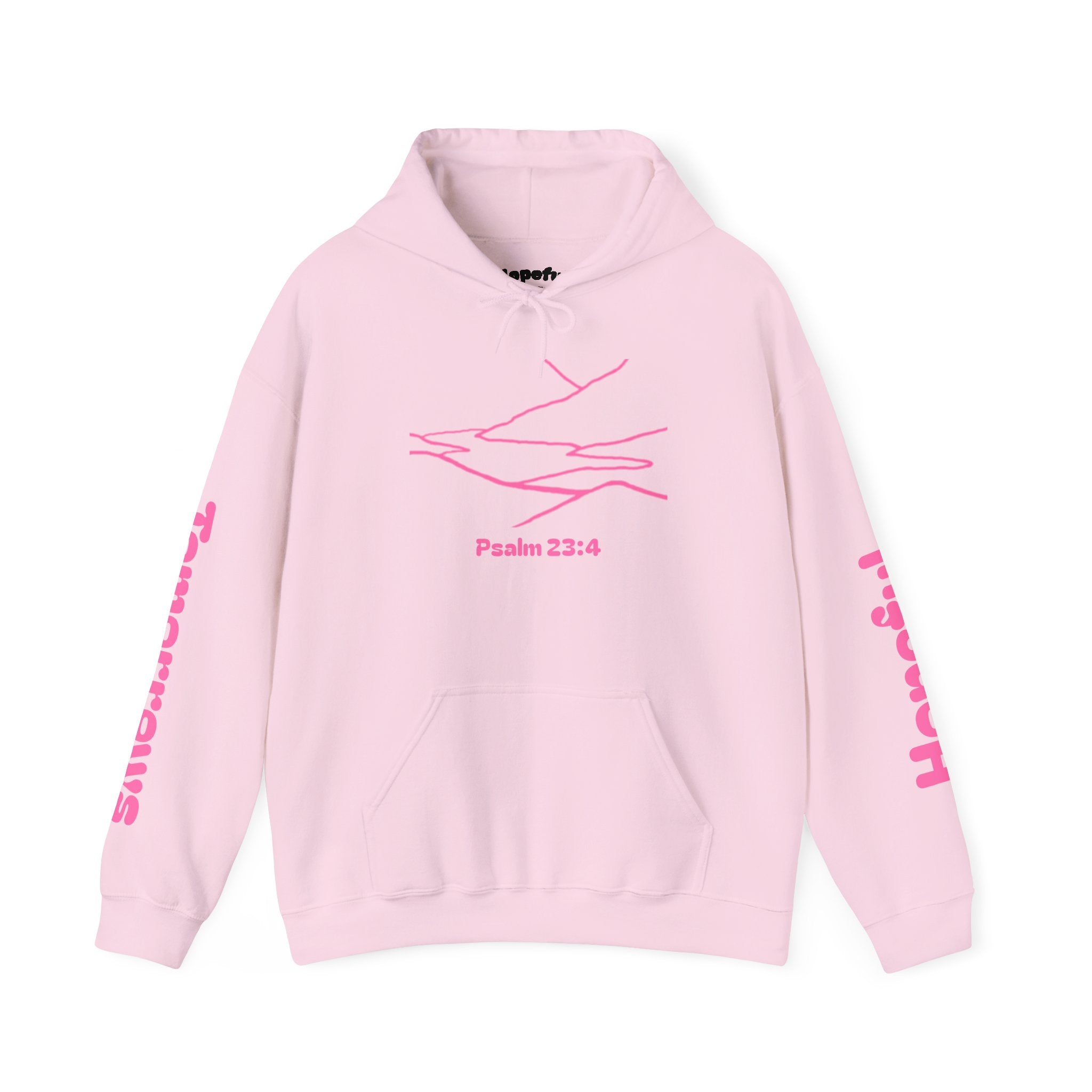 Pink & White Psalm 23 Hoodie | Scripture Hoodie
