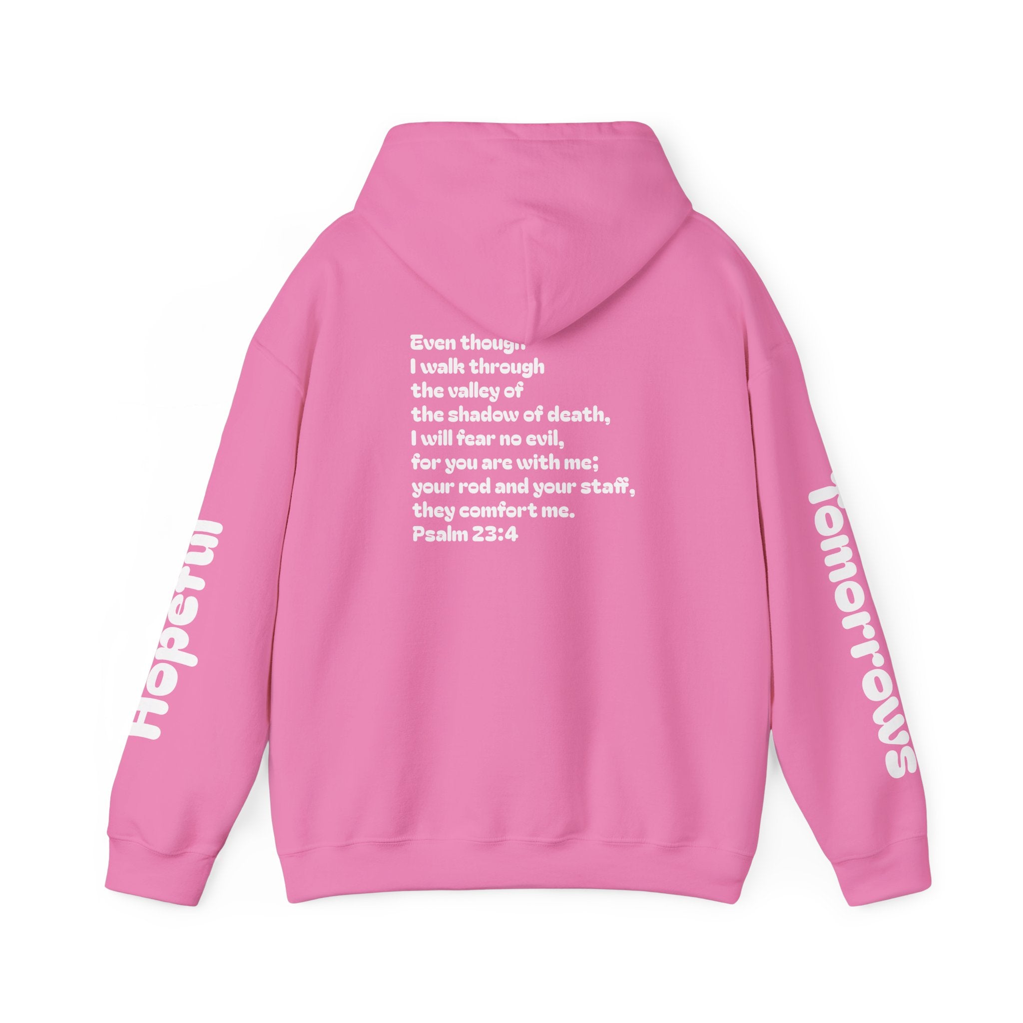 Pink & White Psalm 23 Hoodie | Scripture Hoodie