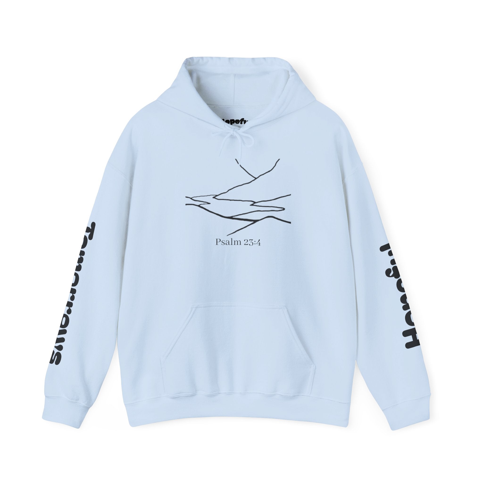 Minimal Line Art Psalm 23 Hoodie | Scripture Hoodie