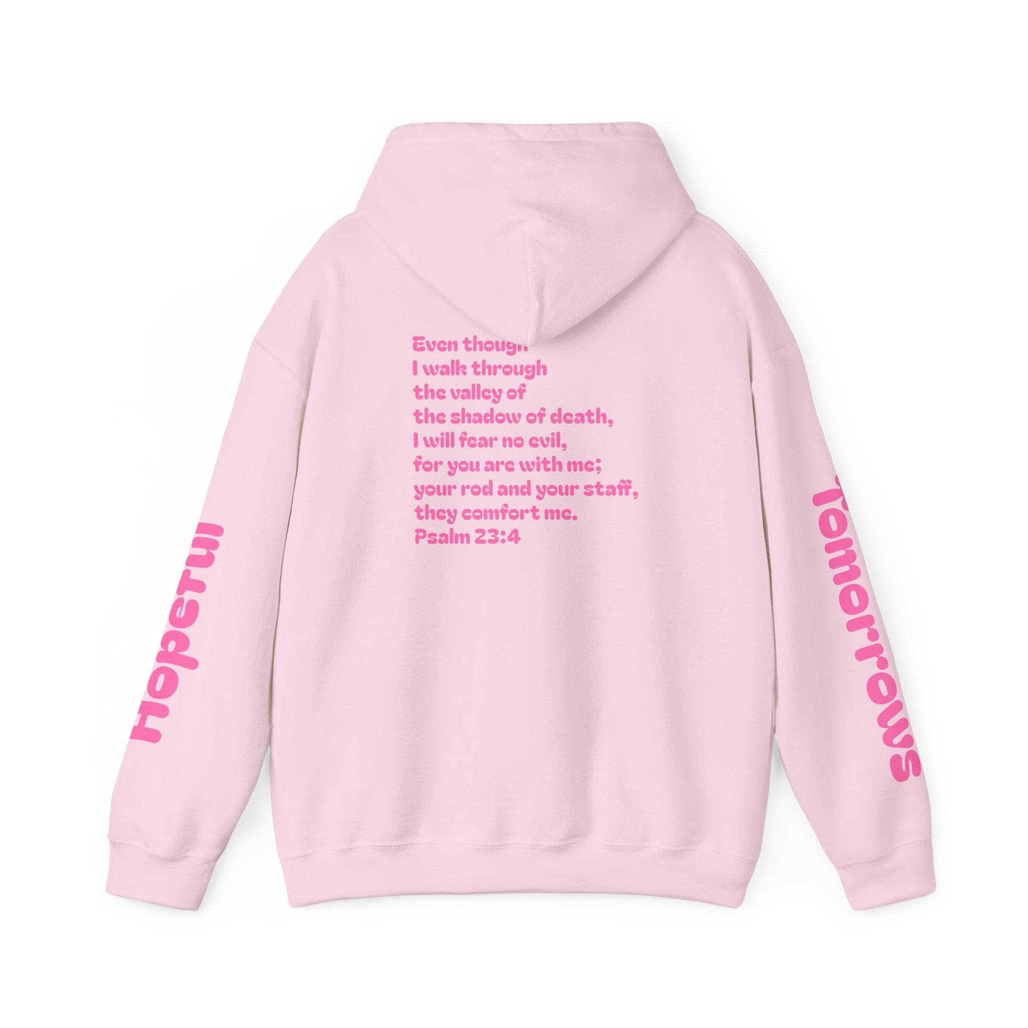 Pink & White Psalm 23 Hoodie | Scripture Hoodie