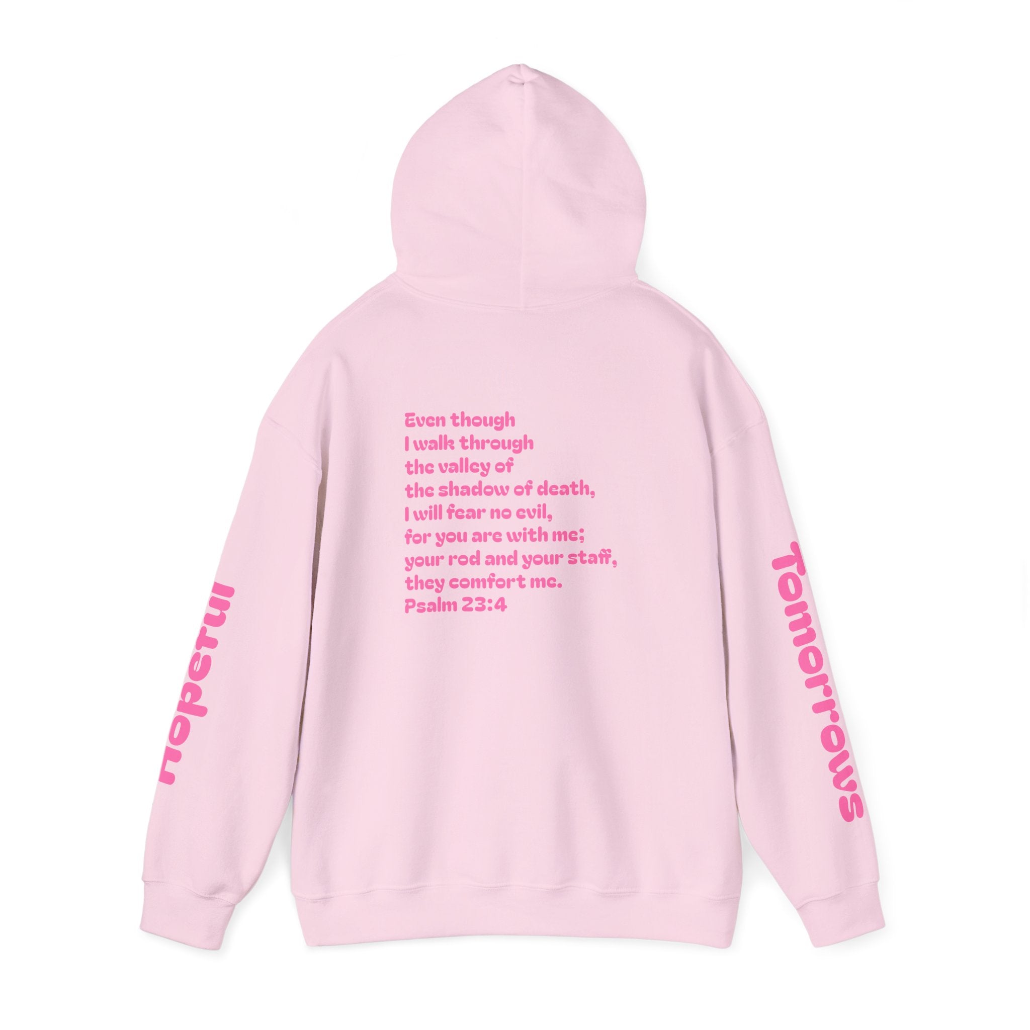 Pink & White Psalm 23 Hoodie | Scripture Hoodie