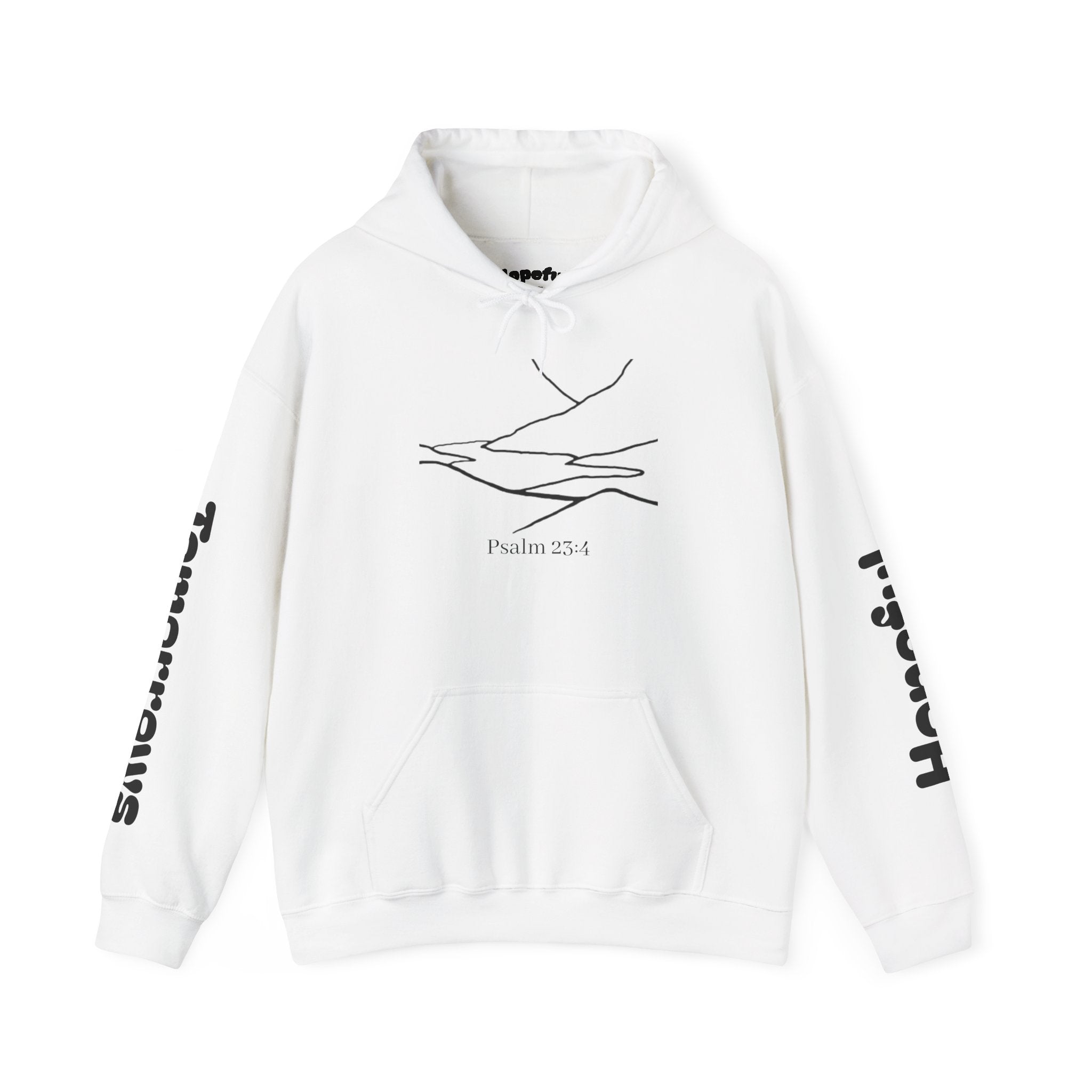 Minimal Line Art Psalm 23 Hoodie | Scripture Hoodie